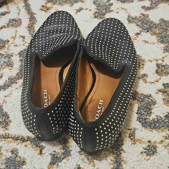 Coach Studded Leather Loafers - Picture 3 of 11